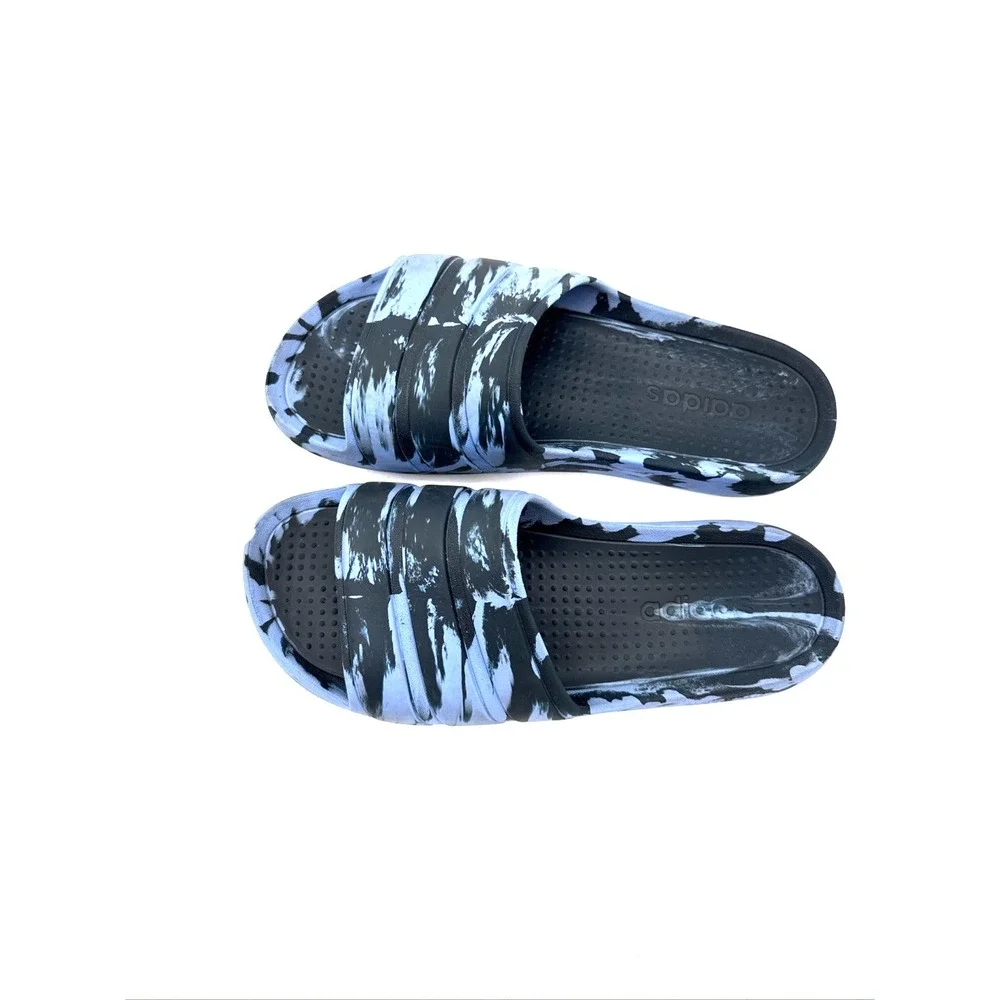 Adidas Adilette Flow Tie Dye Purple Slides JS3578 Unisex Sz 12 M